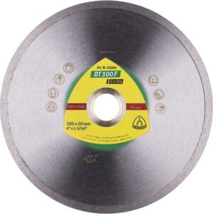 Disc diamantat continuu EXTRA DT300F Klingspor. Pentru debitare gresie. 200 x 1.9 x 30 mm.