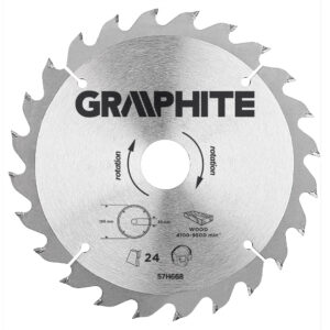 Disc ferastrau pe lemn. 190x30mm.24 dinti. Graphite.