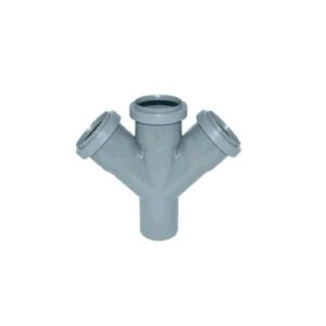 Cruce PP pentru canalizare Turplast-Bis. d 110 x 110 x 110 mm. 45 grade. Gri.