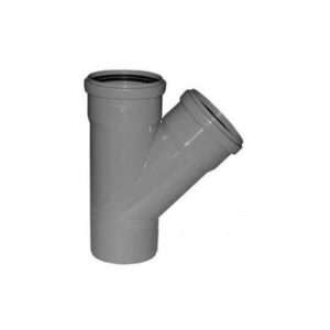 Ramificatie PVC pentru canalizare Turplast-Bis. d 75 x 75 mm. 45 grade. Gri.