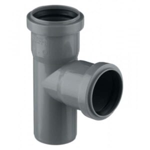 Ramificatie PVC pentru canalizare Turplast-Bis. d 75 x 75 mm. 90 grade. Gri.