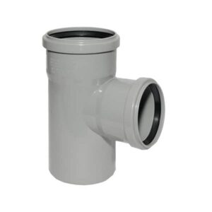 Ramificatie PP pentru canalizare Aquer. d 110 x 110 mm. 90 grade. Gri.