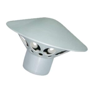 Piesa capat PP coloana de ventilare Aquer. d 75 mm. Gri.