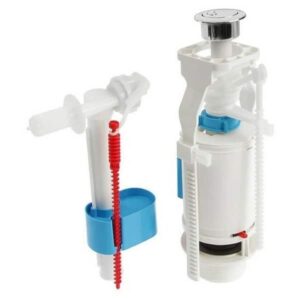 Mecanism de alimentare WC. 1/2 buton plastic dublu. economie. metalizat
