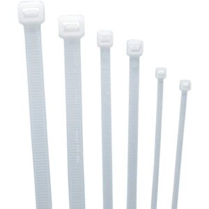 Coliere din nylon Cupra. Alb. 3.6 x 400 mm. 100 buc.