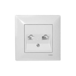 Priza de date - telefonica ' RJ45 cat5e - RJ11' Meridian Viko by Panasonic. Alb