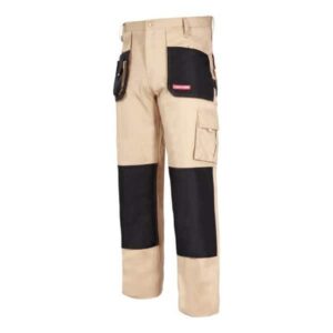 Pantaloni de lucru L4050152 Proline. Bumbac. Bej/ Negru. 270 g/m2. Marime L-182-90